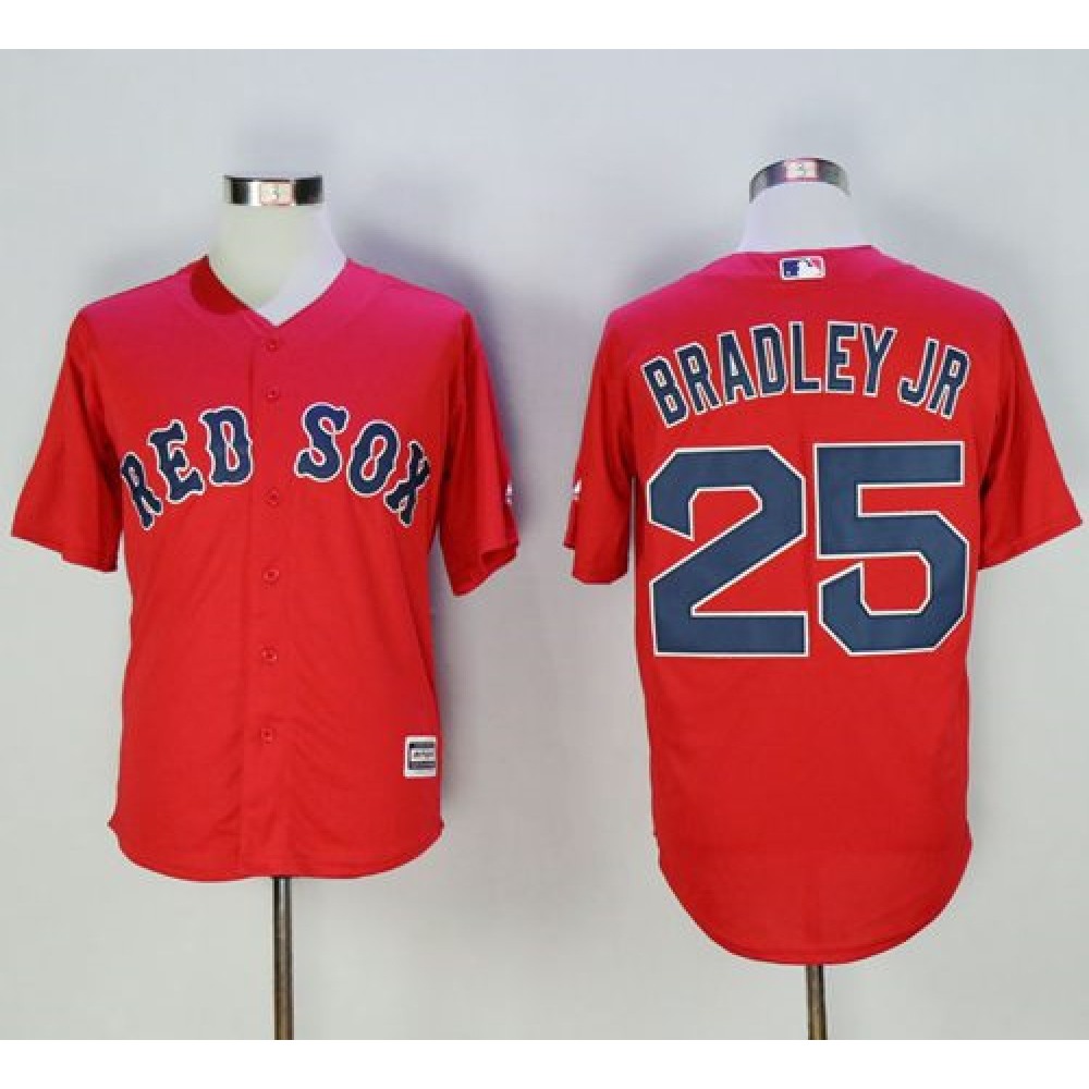 Red Sox #25 Jackie Bradley Jr Red New Cool Base Stitched MLB Jersey 1
