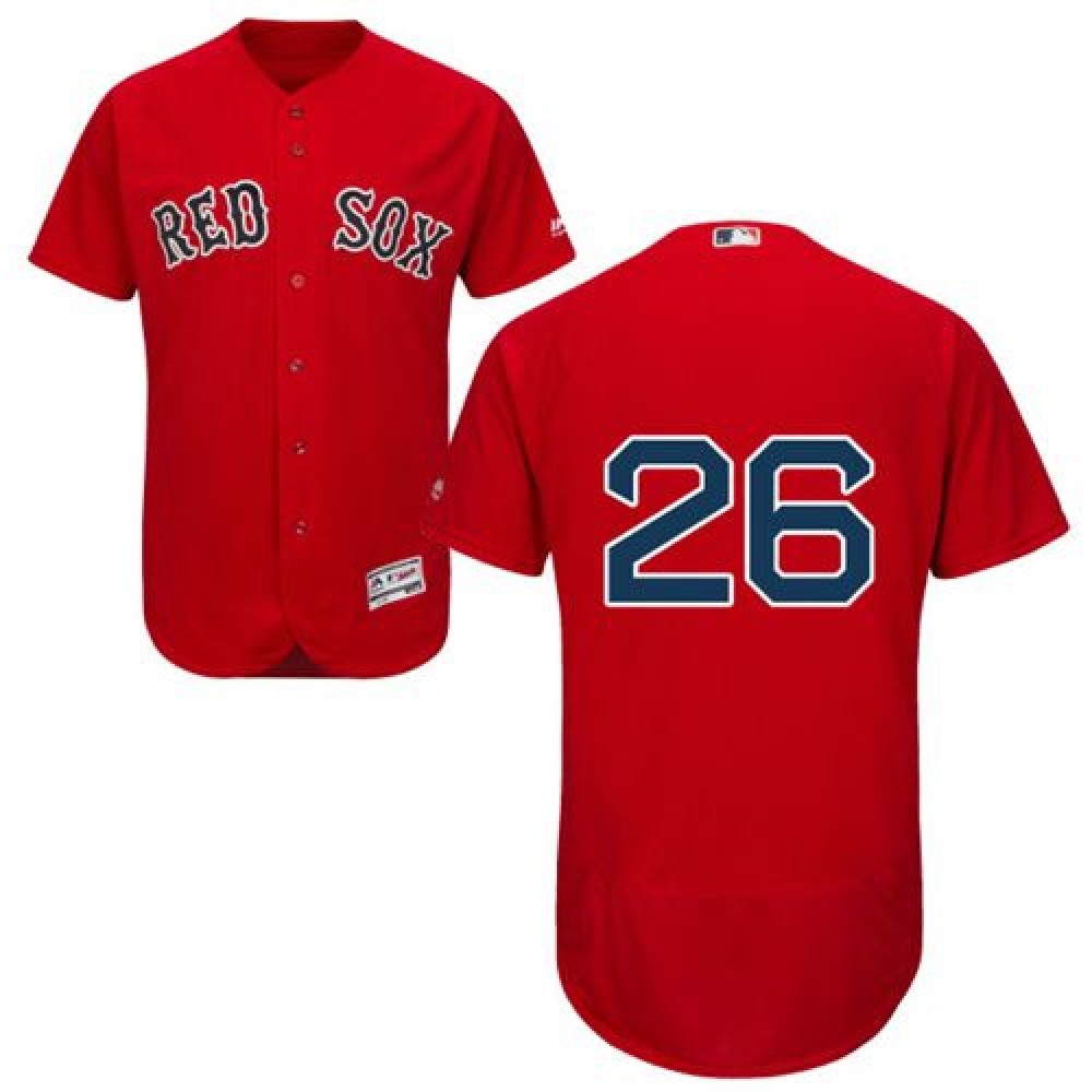Red Sox #26 Wade Boggs Red Flexbase Authentic Collection Stitched MLB Jersey 1