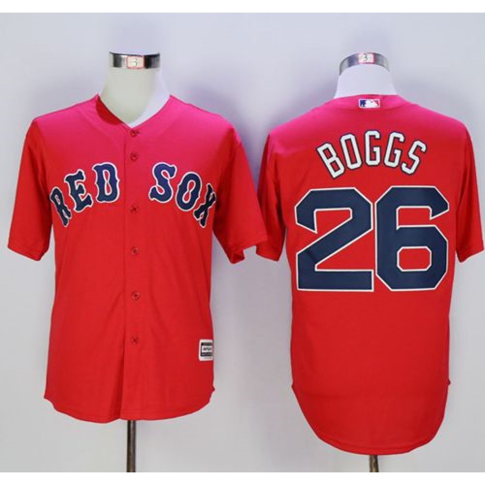Red Sox #26 Wade Boggs Red New Cool Base Stitched MLB Jersey 1