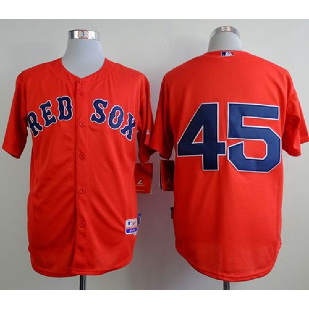 Red Sox #45 Pedro Martinez Red Cool Base Stitched MLB Jersey 1