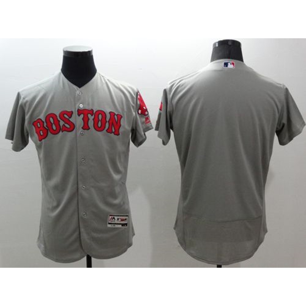 Red Sox Blank Grey Flexbase Authentic Collection Stitched MLB Jersey 1