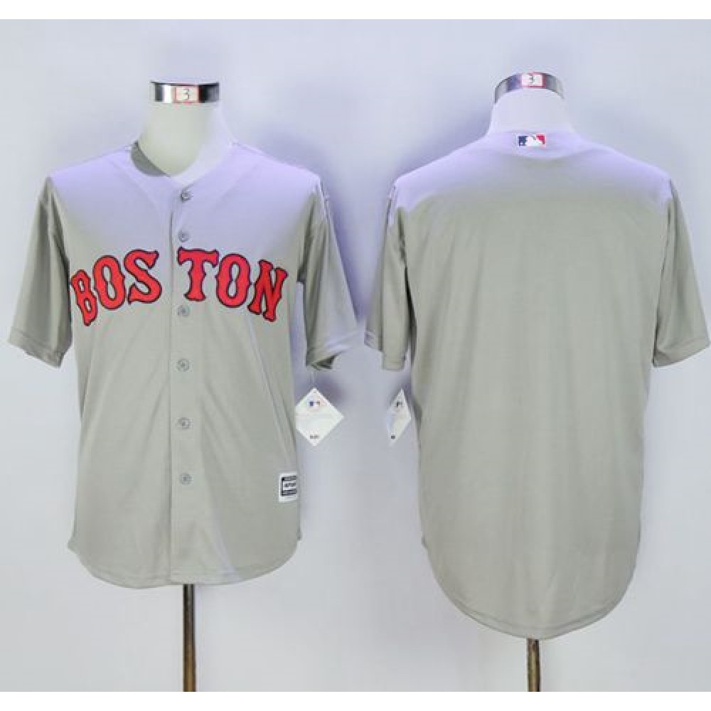 Red Sox Blank Grey New Cool Base Stitched MLB Jersey 1