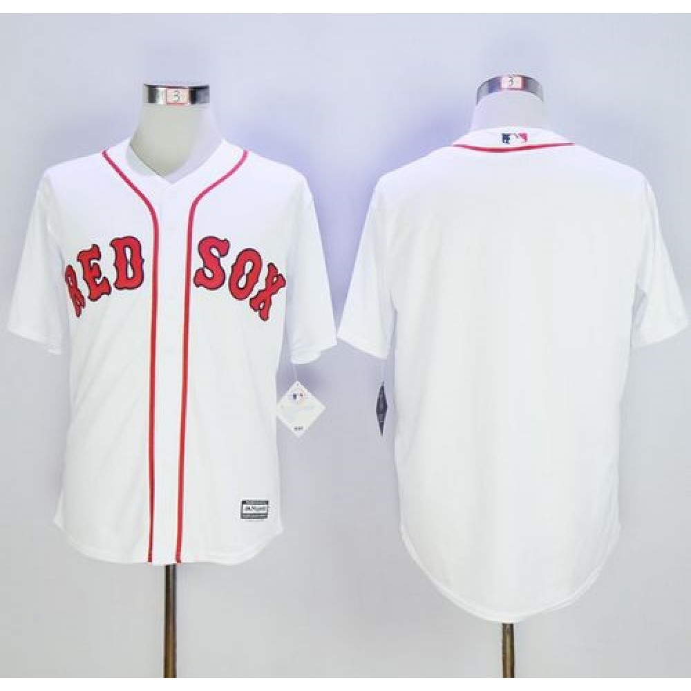 Red Sox Blank White Alternate Home New Cool Base Stitched MLB Jersey 1