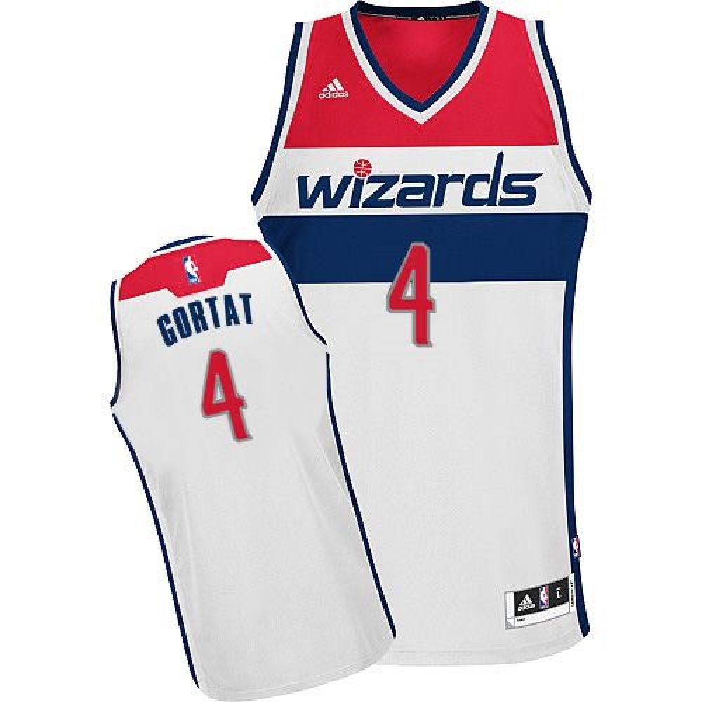 Revolution 30 Wizards #4 Marcin Gortat White Stitched NBA Jersey 1