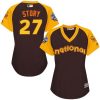 Rockies #27 Trevor Story Brown 2016 All-Star National League Women's Stitched MLB Jersey