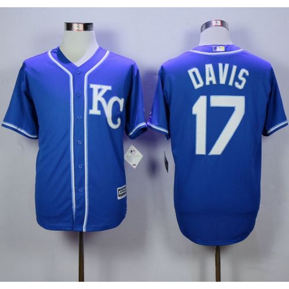 Royals #17 Wade Davis Blue Alternate 2 New Cool Base Stitched MLB Jersey 1