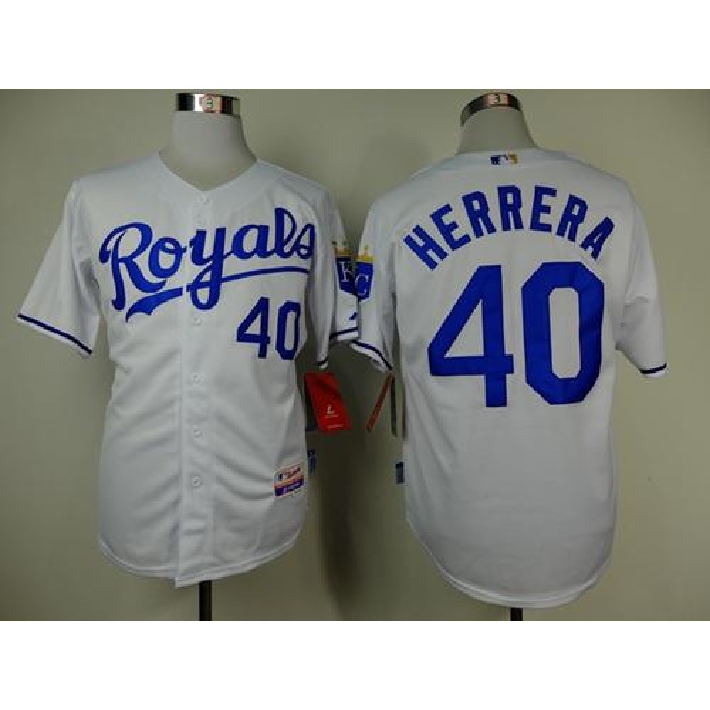 Royals #40 Kelvin Herrera White Cool Base Stitched MLB Jersey 1