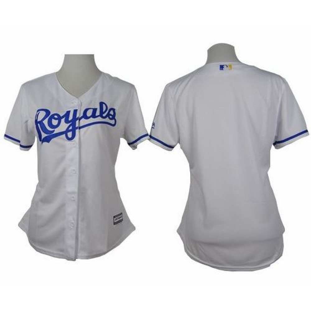 Royals Blank White Home Women's Stitched MLB Jersey 1