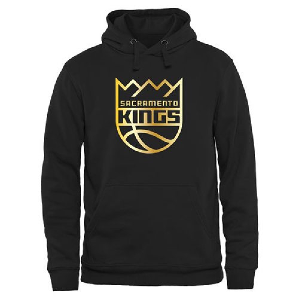Sacramento Kings Gold Collection Pullover Hoodie Black 1