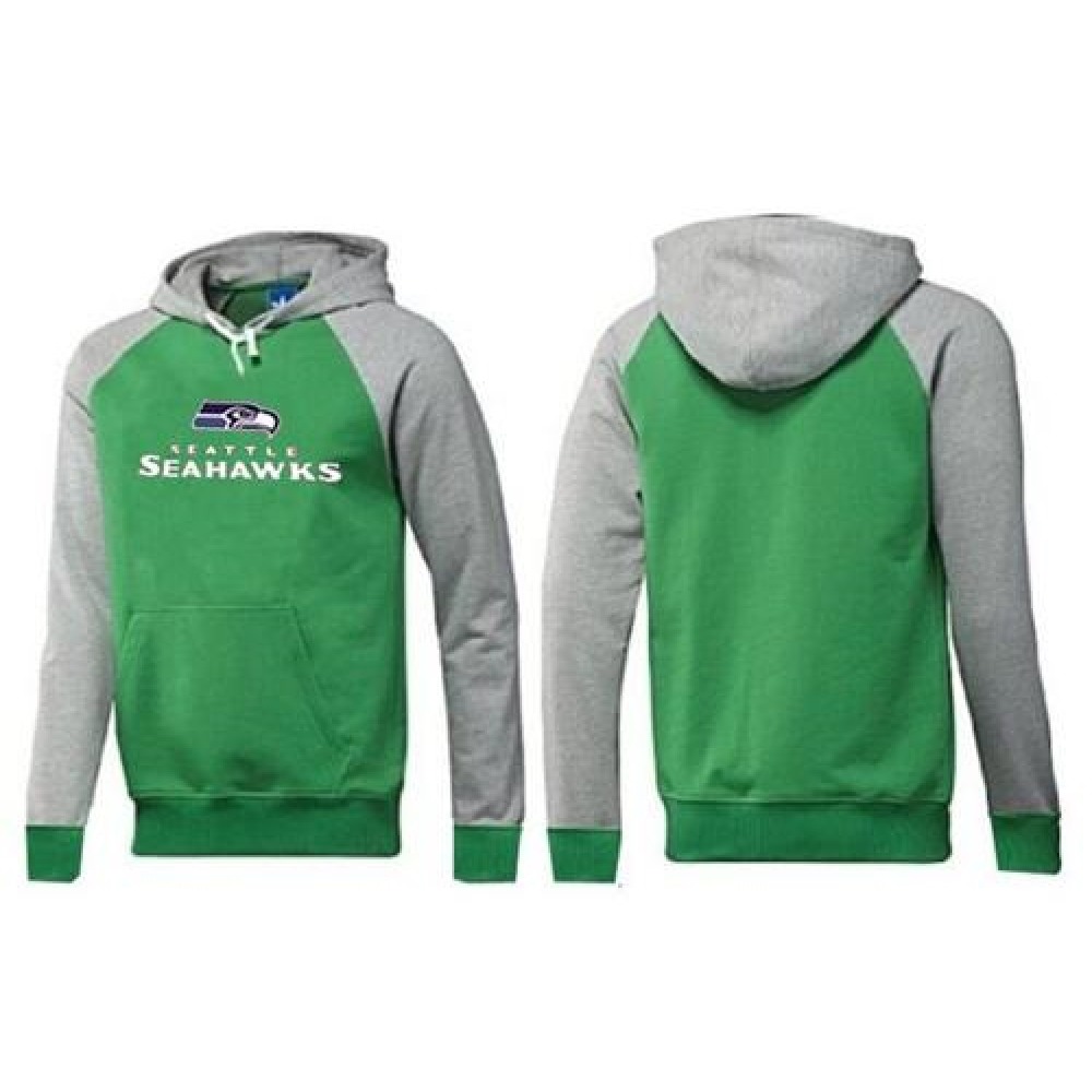 Seattle Seahawks Authentic Logo Pullover Hoodie Green & Grey 1