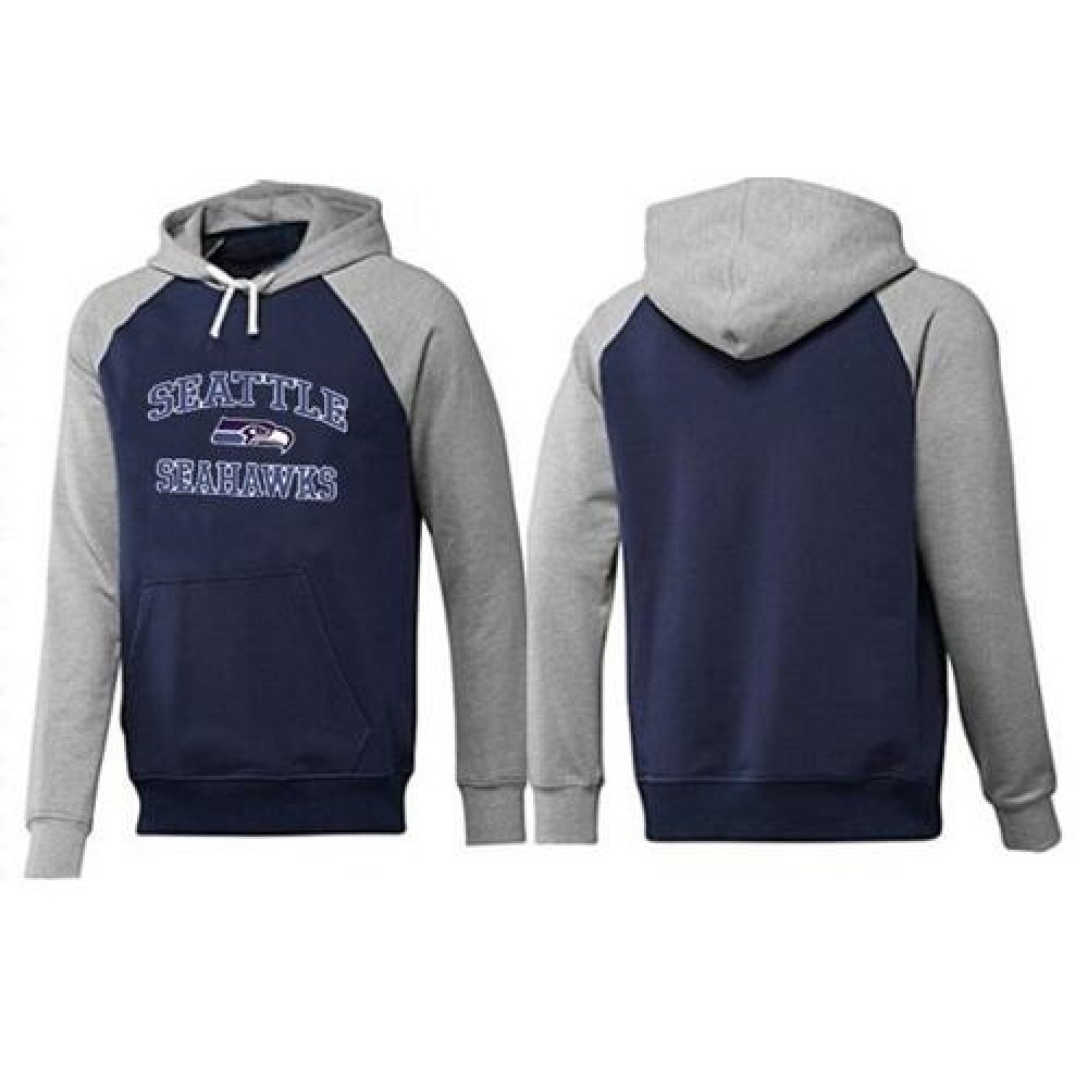 Seattle Seahawks Heart & Soul Pullover Hoodie Dark Blue & Grey 1