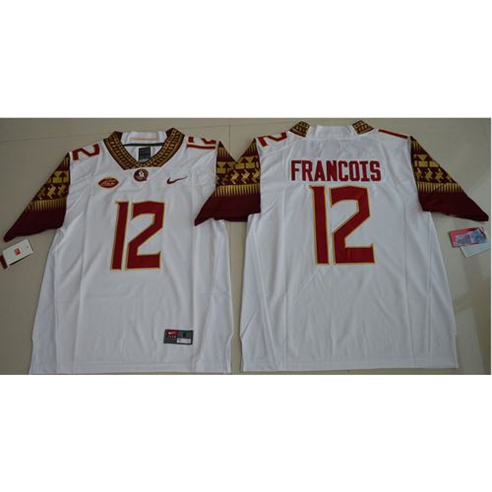 Seminoles #12 Deondre Francois White Limited Stitched NCAA Jersey 1