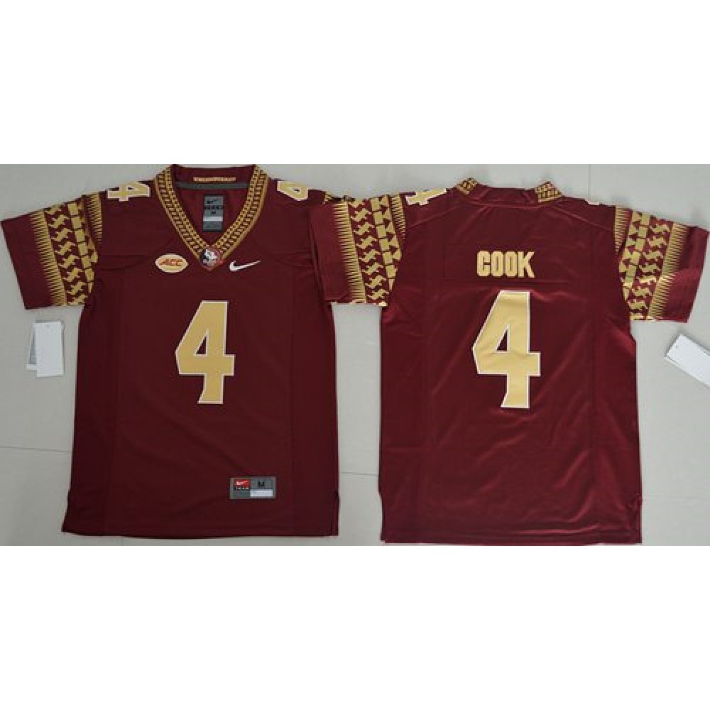 Seminoles #4 Dalvin Cook Red Stitched Youth NCAA Jersey 1