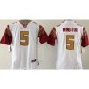 Seminoles #5 Jameis Winston White Limited Stitched Youth NCAA Jersey