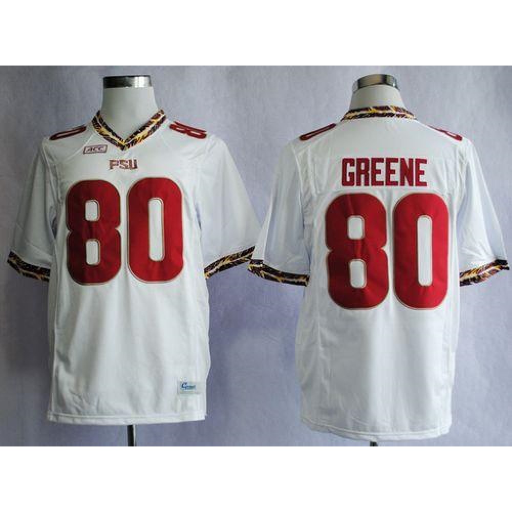 Seminoles #80 Rashad Greene White Stitched NCAA Jersey 1