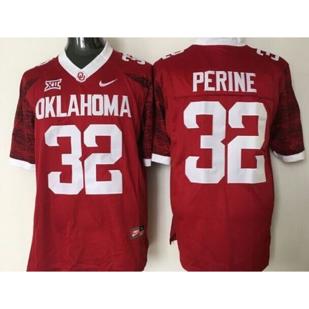 Sooners #32 Samaje Perine Red New XII Stitched NCAA Jersey 1
