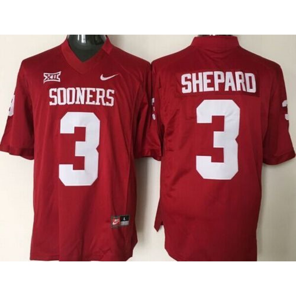 Sooners #3 Sterling Shepard Red XII Stitched NCAA Jersey 1
