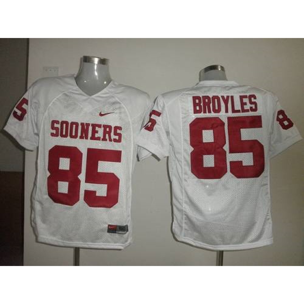 Sooners #85 Ryan Bryoles White Stitched NCAA Jersey 1