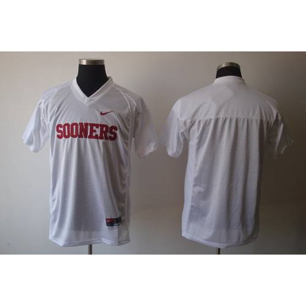 Sooners Blank White Stitched NCAA Jersey 1
