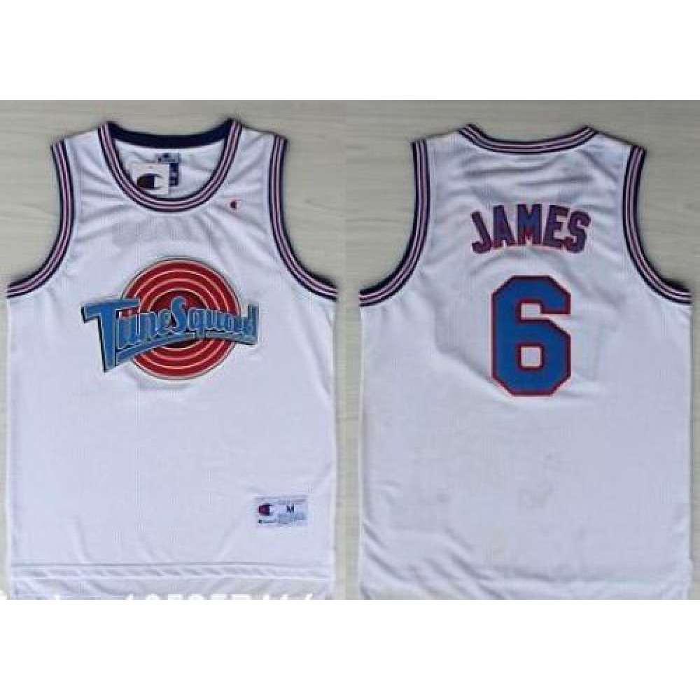 Space Jam Tune Squad #6 James White Stitched Basketball Jersey 1