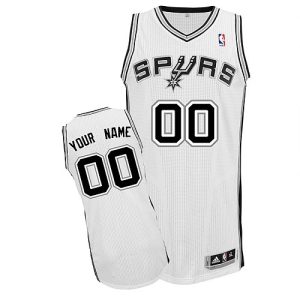 Men's San Antonio Spurs White Authentic Custom Jersey