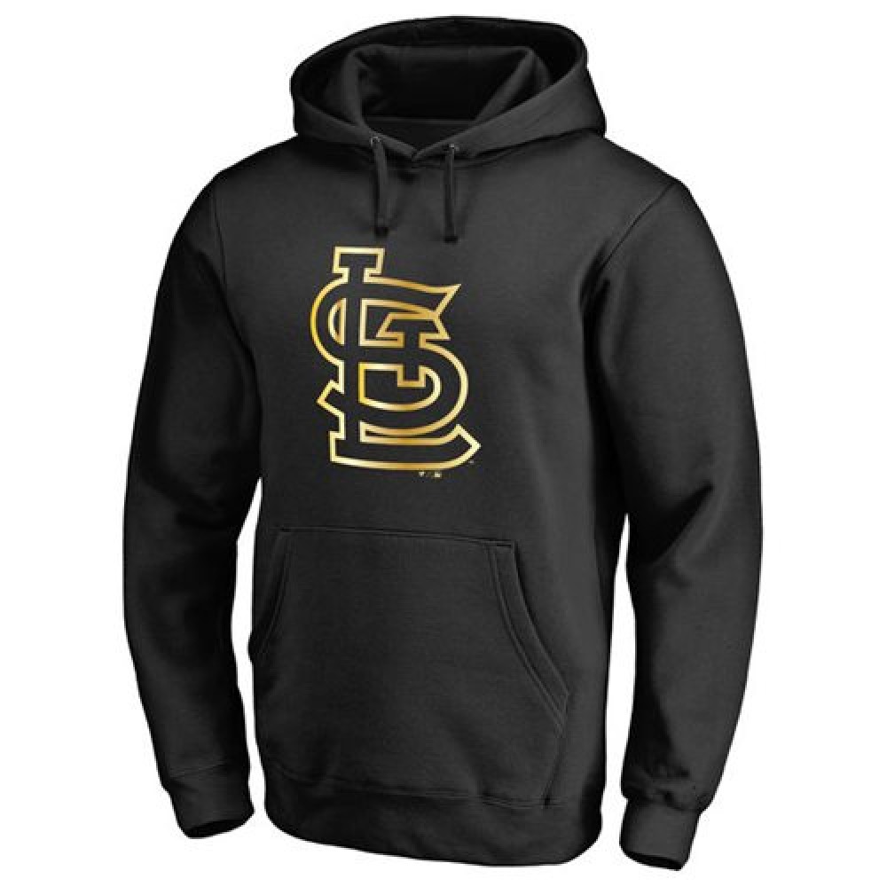 St.Louis Cardinals Gold Collection Pullover Hoodie Black 1