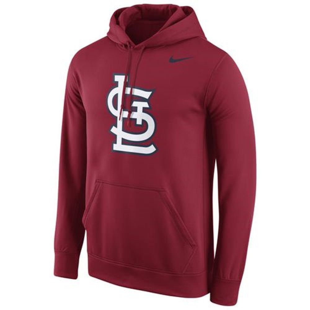 St.Louis Cardinals Logo Performance Pullover Red MLB Hoodie 1