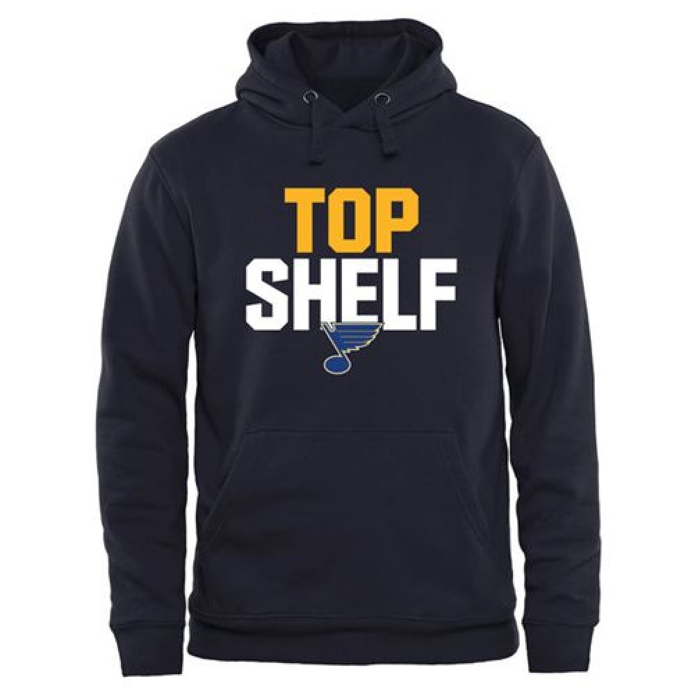 St. Louis Blues Top Shelf Pullover Hoodie Navy 1
