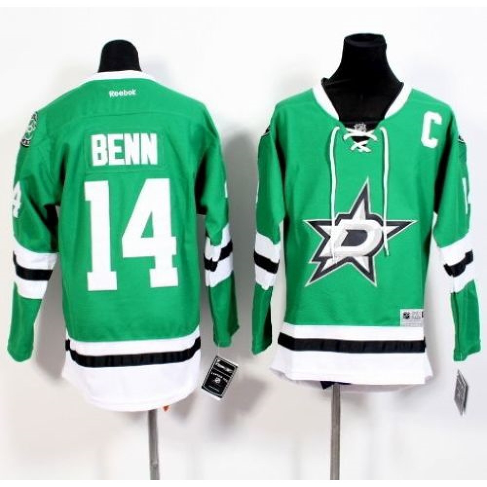 Stars #14 Jamie Benn Green Youth Stitched NHL Jersey 1
