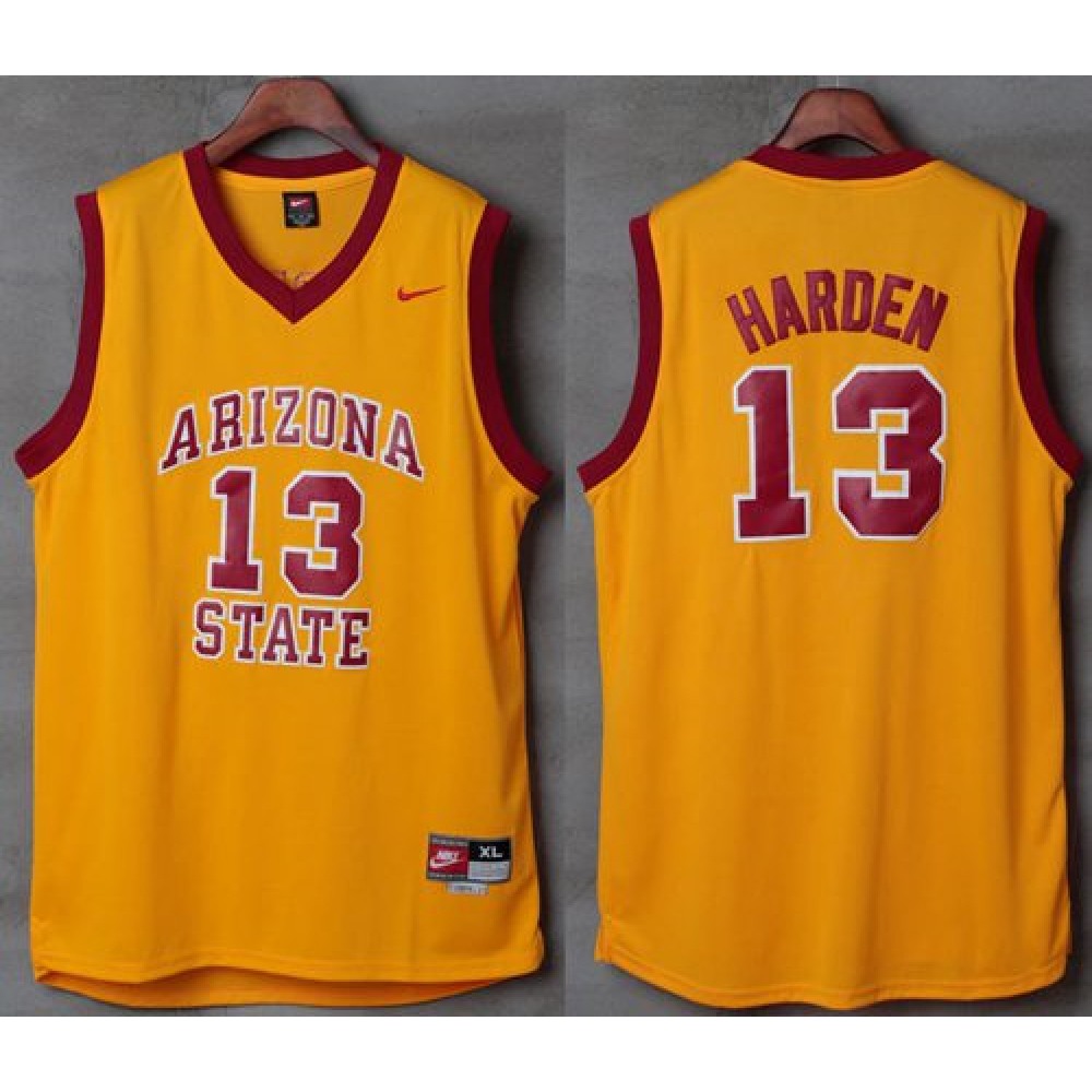 Sun Devils #13 James Harden Gold Basketball Stitched NCAA Jersey 1
