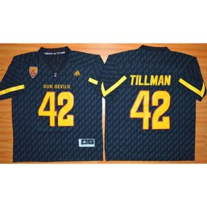 Sun Devils #42 Pat Tillman New Black Stitched NCAA Jersey