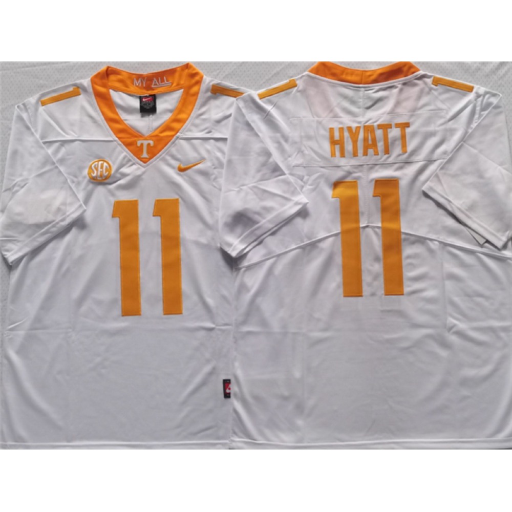 Tennessee Volunteers #11 HYATT White Stitched Jersey 1
