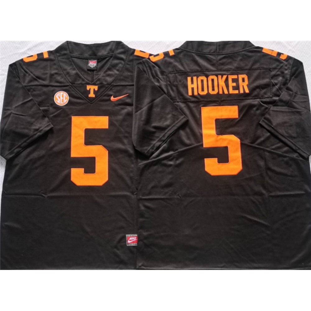Tennessee Volunteers #5 HOOKER Black Stitched Jersey 1