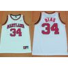 Terrapins #34 Len Bias White Basketball Stitched NCAA Jersey