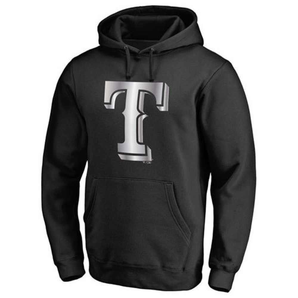 Texas Rangers Platinum Collection Pullover Hoodie Black 1