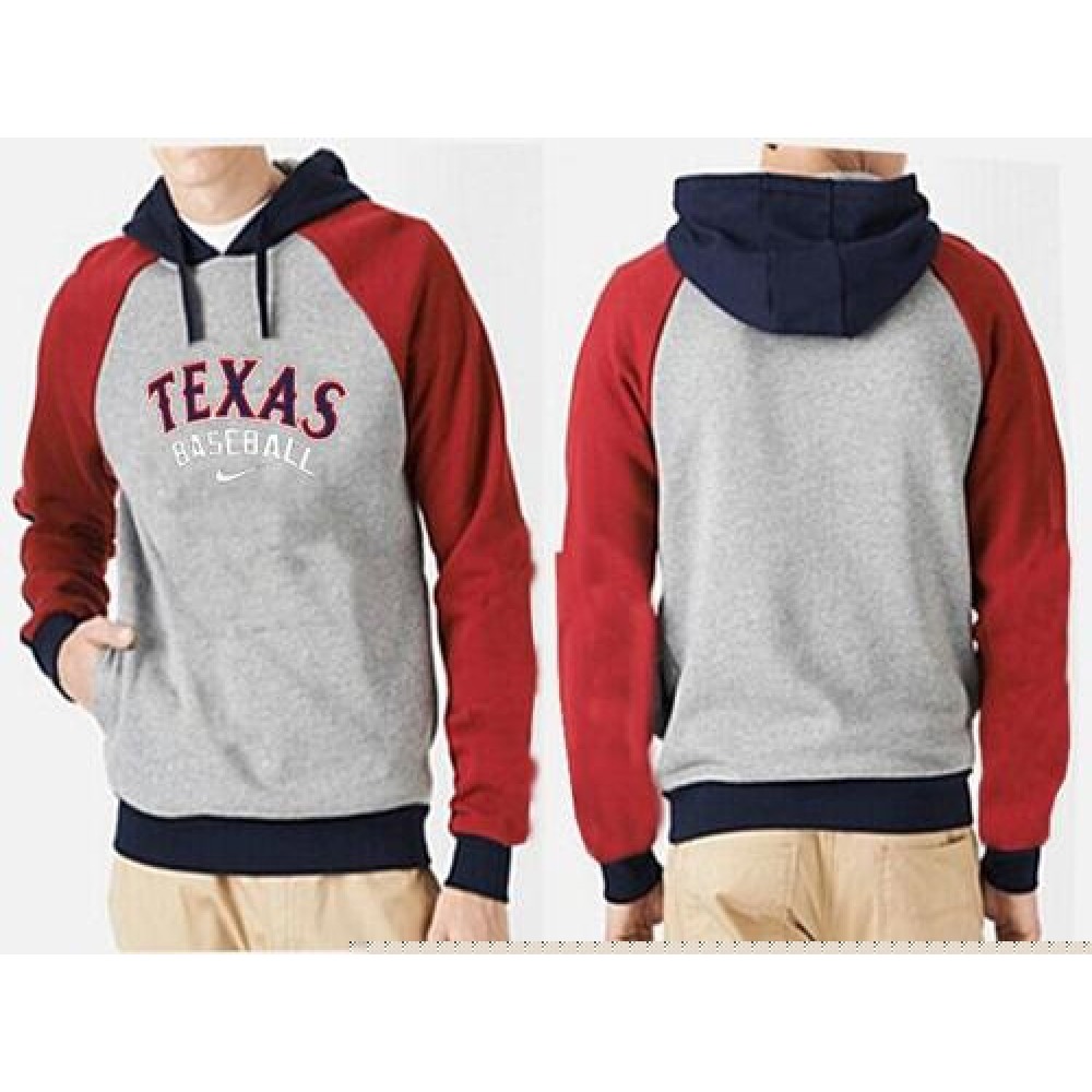 Texas Rangers Pullover Hoodie Red & Grey 1