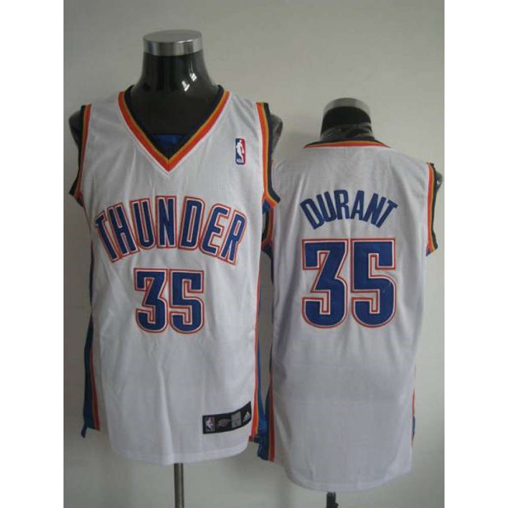 Thunder #35 Kevin Durant Stitched White NBA Jersey 1