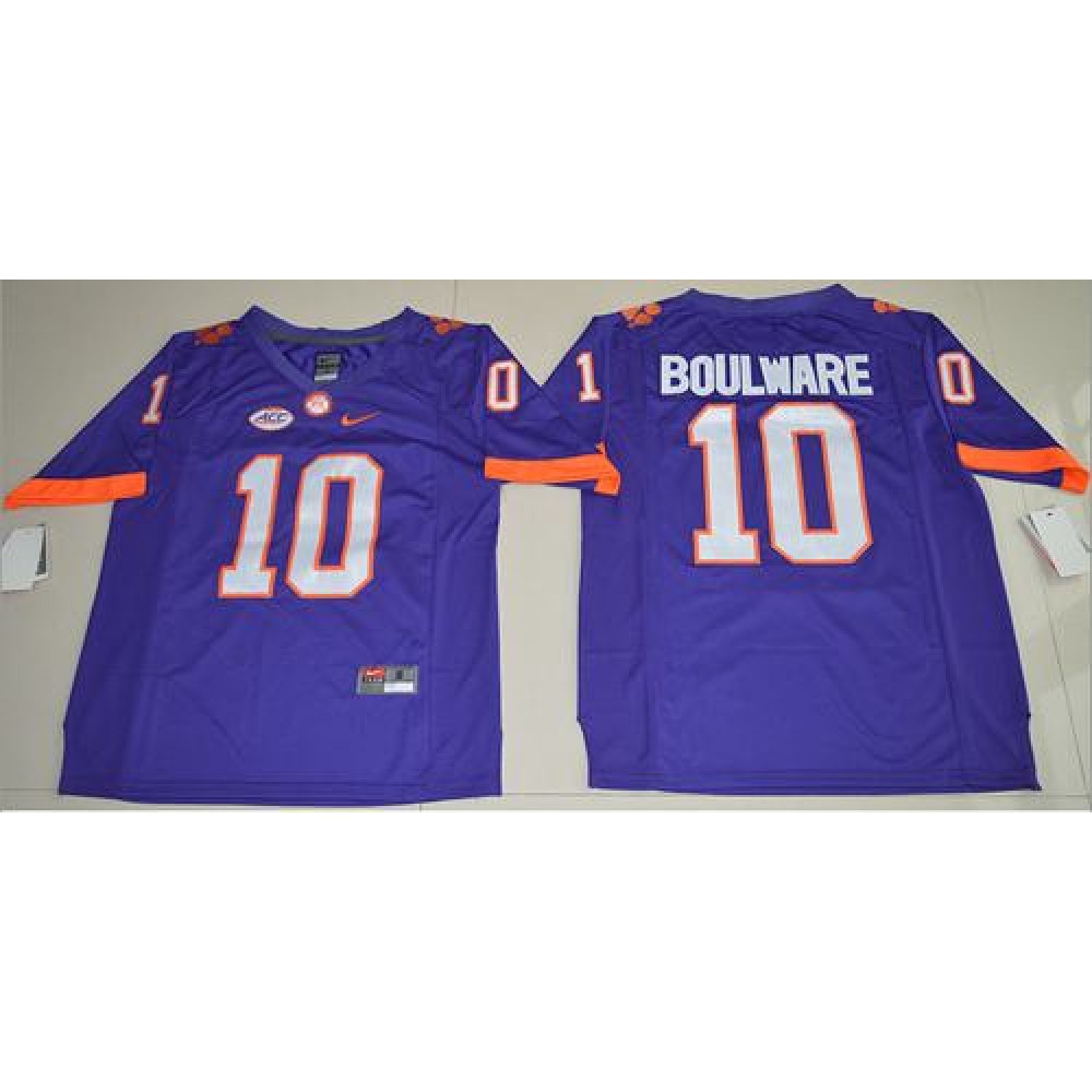Tigers #10 Ben Boulware Purple Limited Stitched NCAA Jersey 1