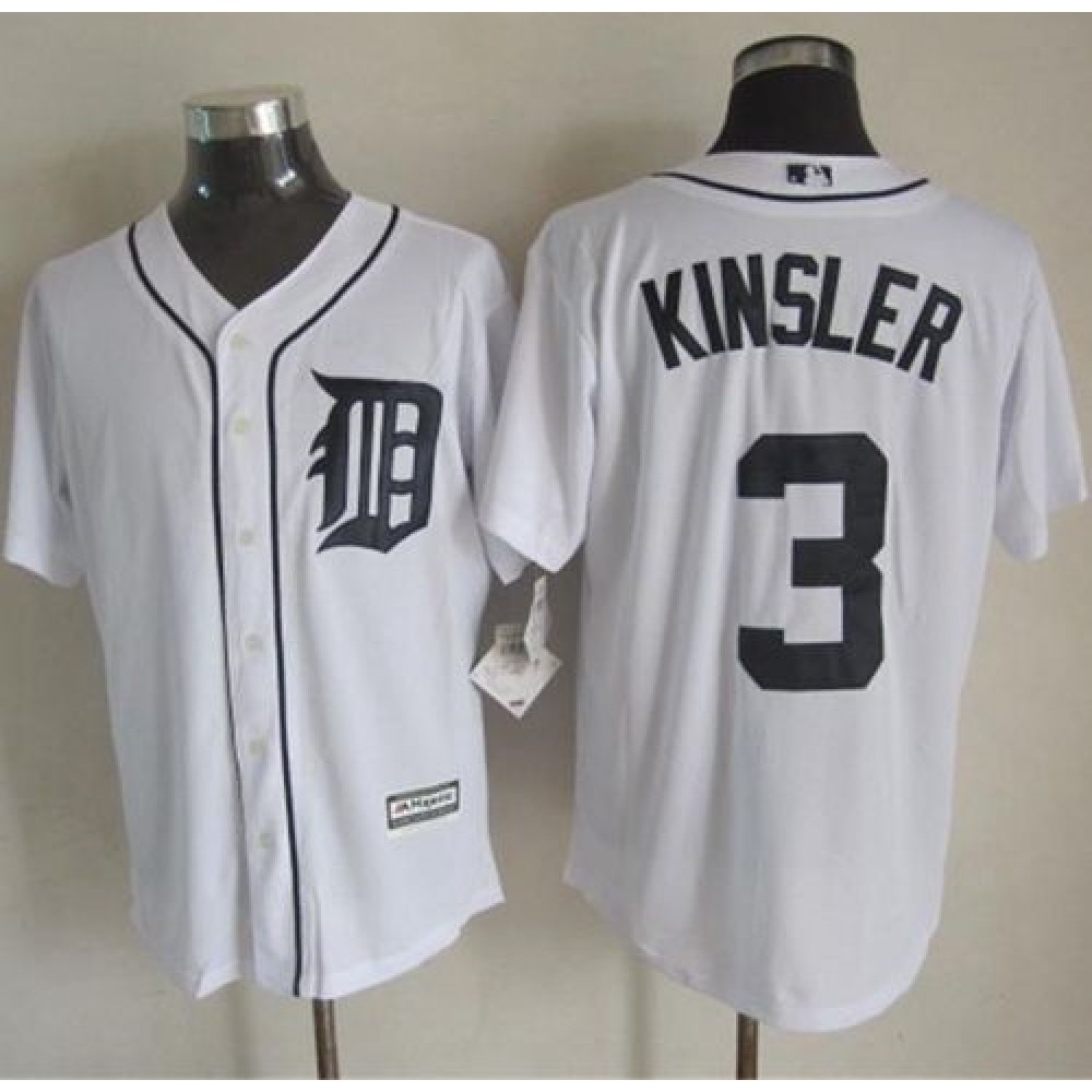 Tigers #3 ian Kinsler White New Cool Base Stitched MLB Jersey 1