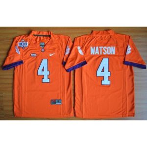 Tigers #4 Deshaun Watson Orange 1975-1978 Fuller Stitched Youth NCAA Jersey