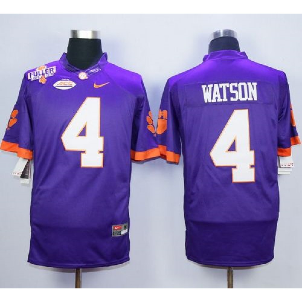 Tigers #4 Deshaun Watson Purple Limited Stitched NCAA Jersey 1