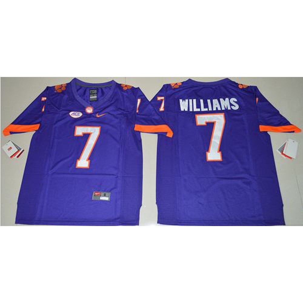 Tigers #7 Mike Williams Purple Limited Stitched NCAA Jersey 1