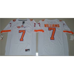 Tigers #7 Mike Williams White Limited Stitched NCAA Jersey