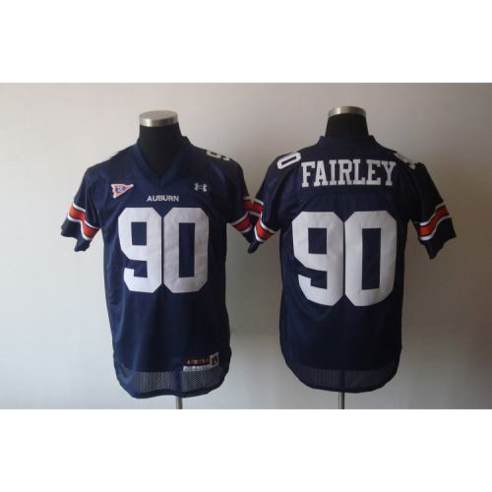 Tigers #90 Fairley Blue Stitched NCAA Jersey 1