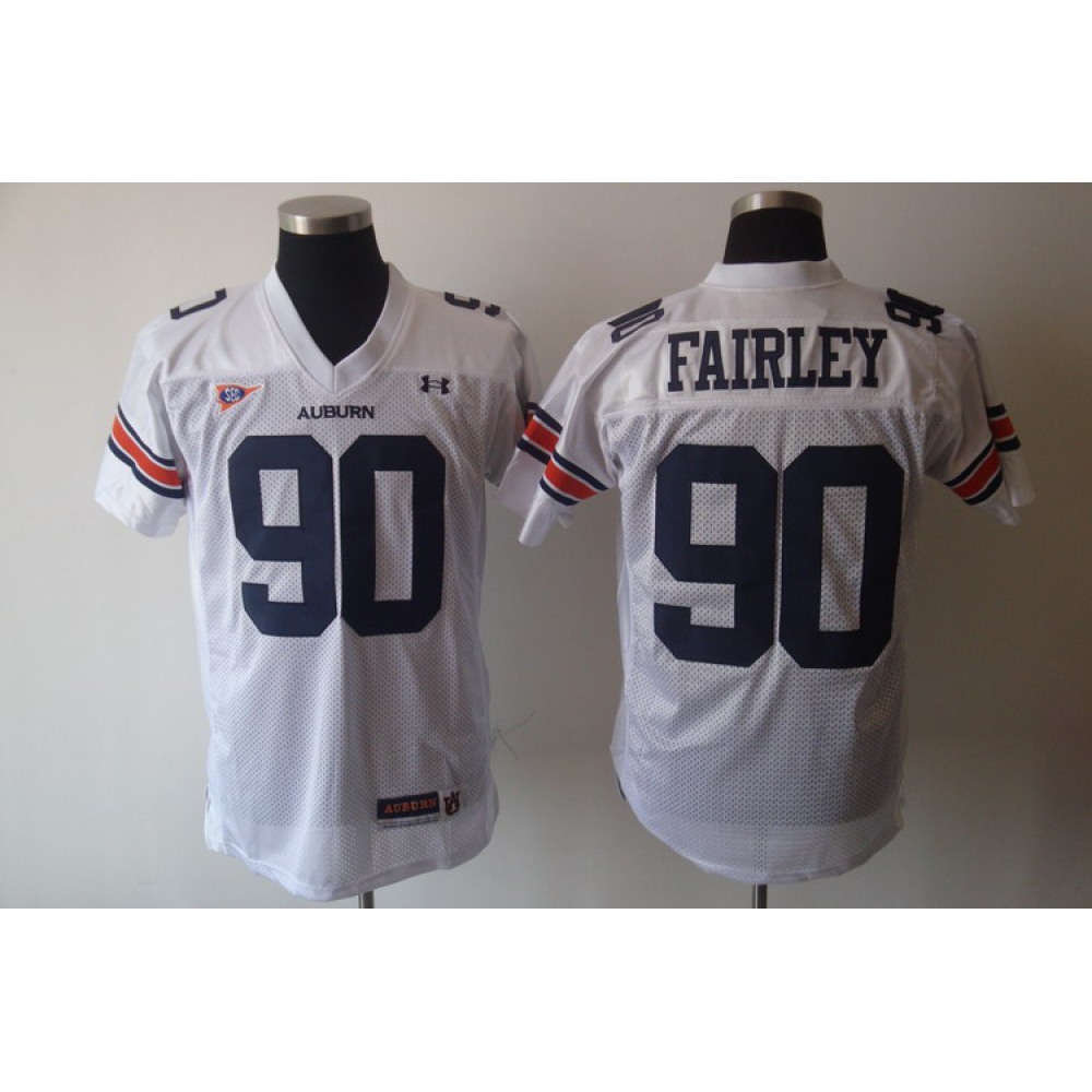 Tigers #90 Fairley White Stitched NCAA Jersey 1