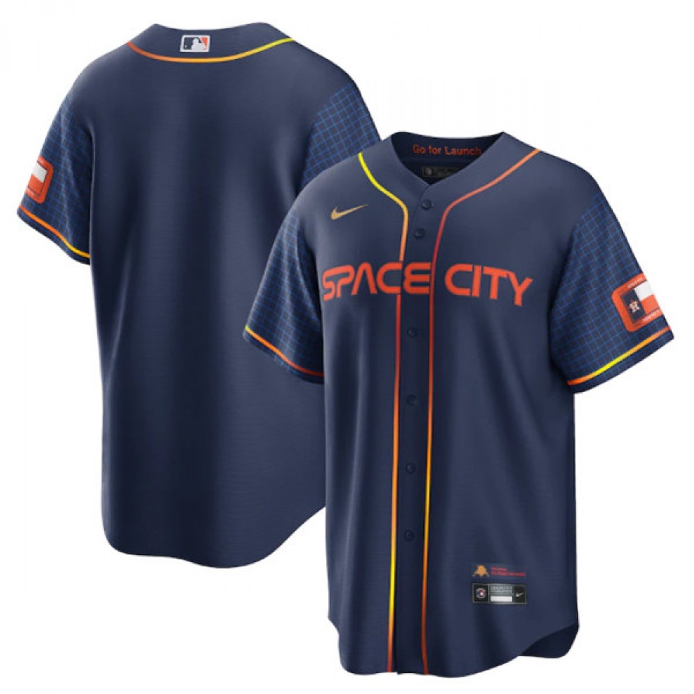 Toddler Houston Astros Blank Navy City Connect Stitched Baseball Jersey 1