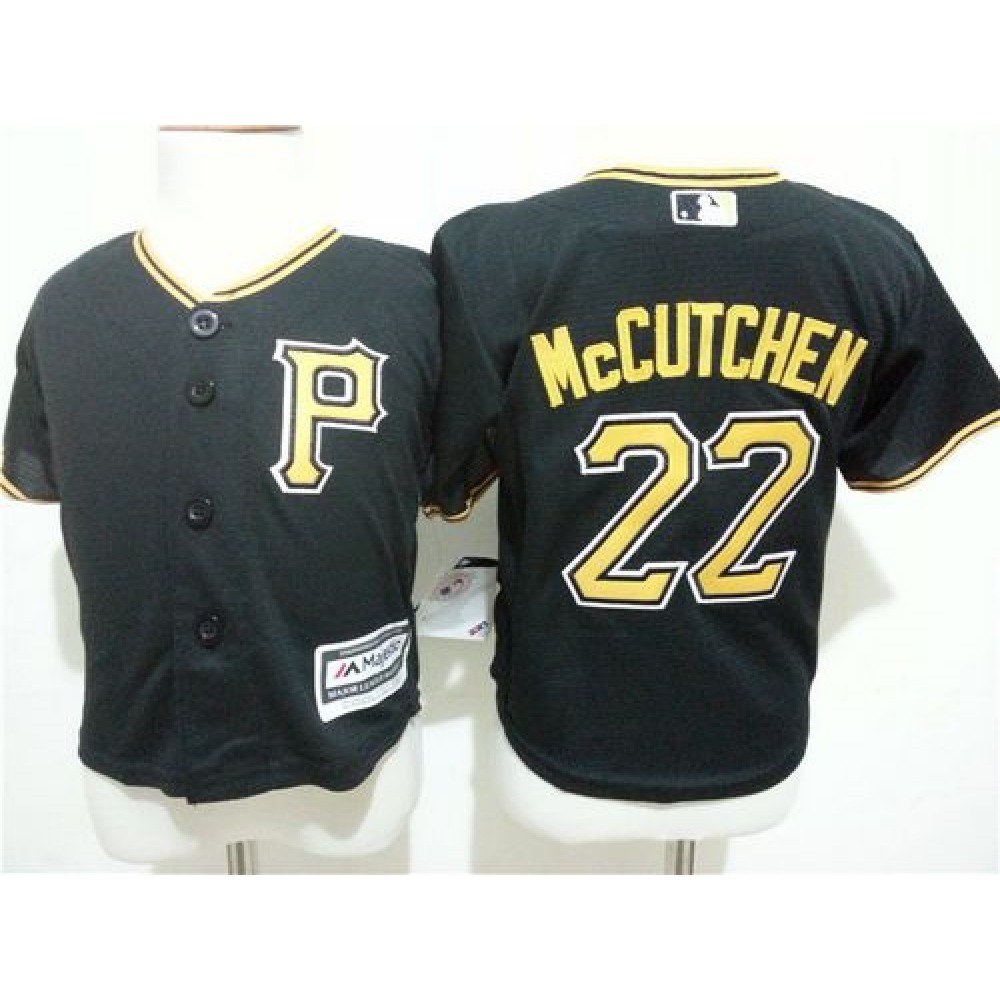 Toddler Pirates #22 Andrew McCutchen Black Cool Base Stitched MLB Jersey 1