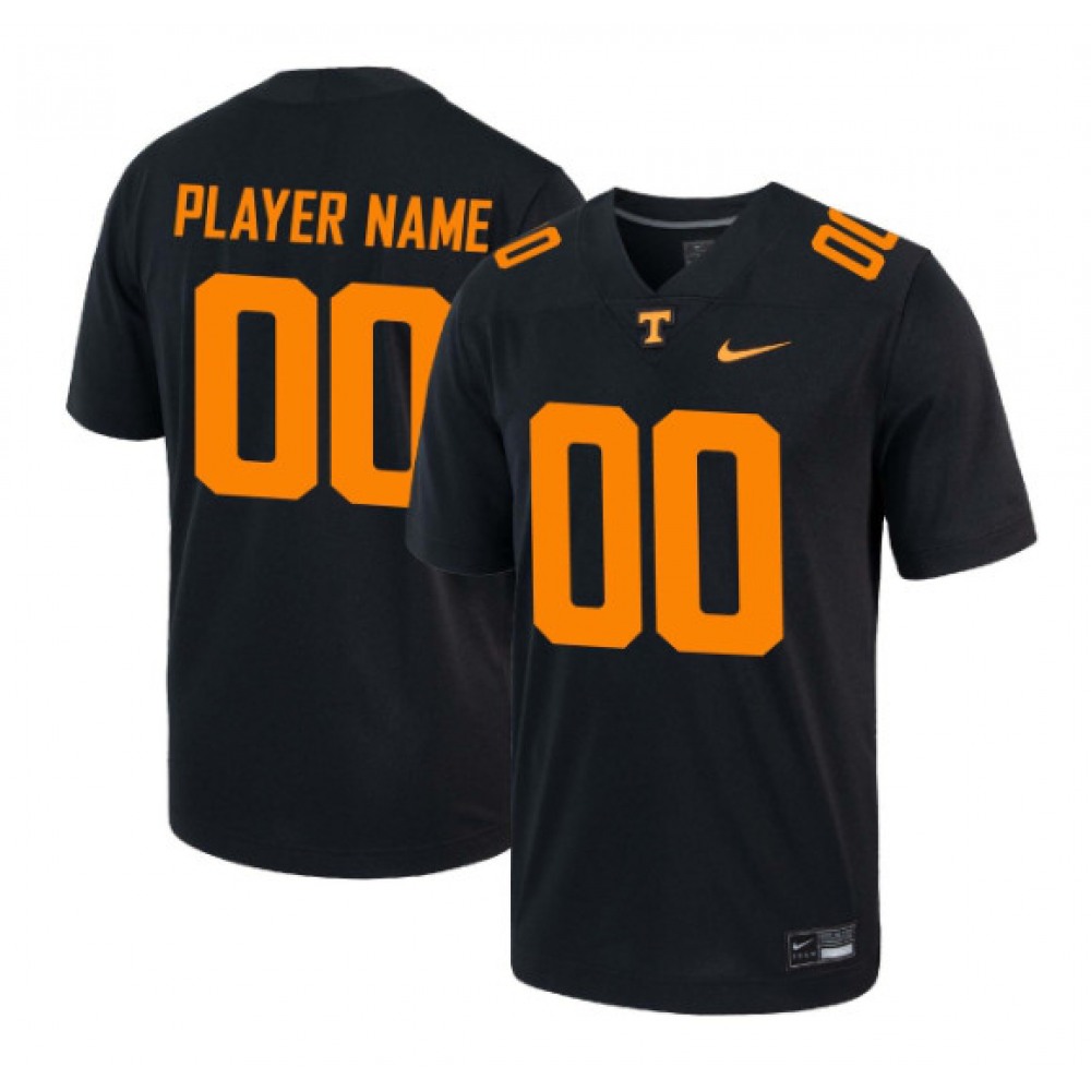 Toddlers Tennessee Volunteers Customized Black Stitched Game Jersey 1