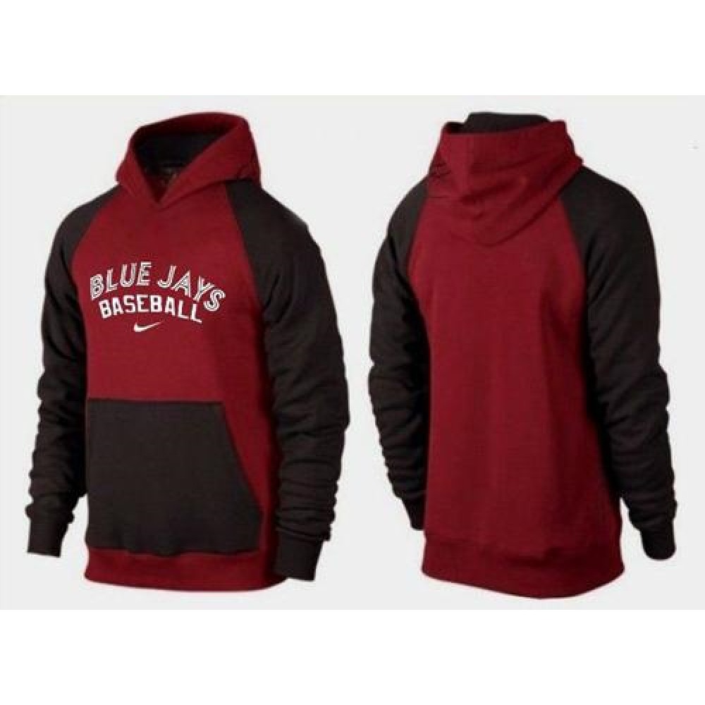 Toronto Blue Jays Pullover Hoodie Burgundy Red & Black 1