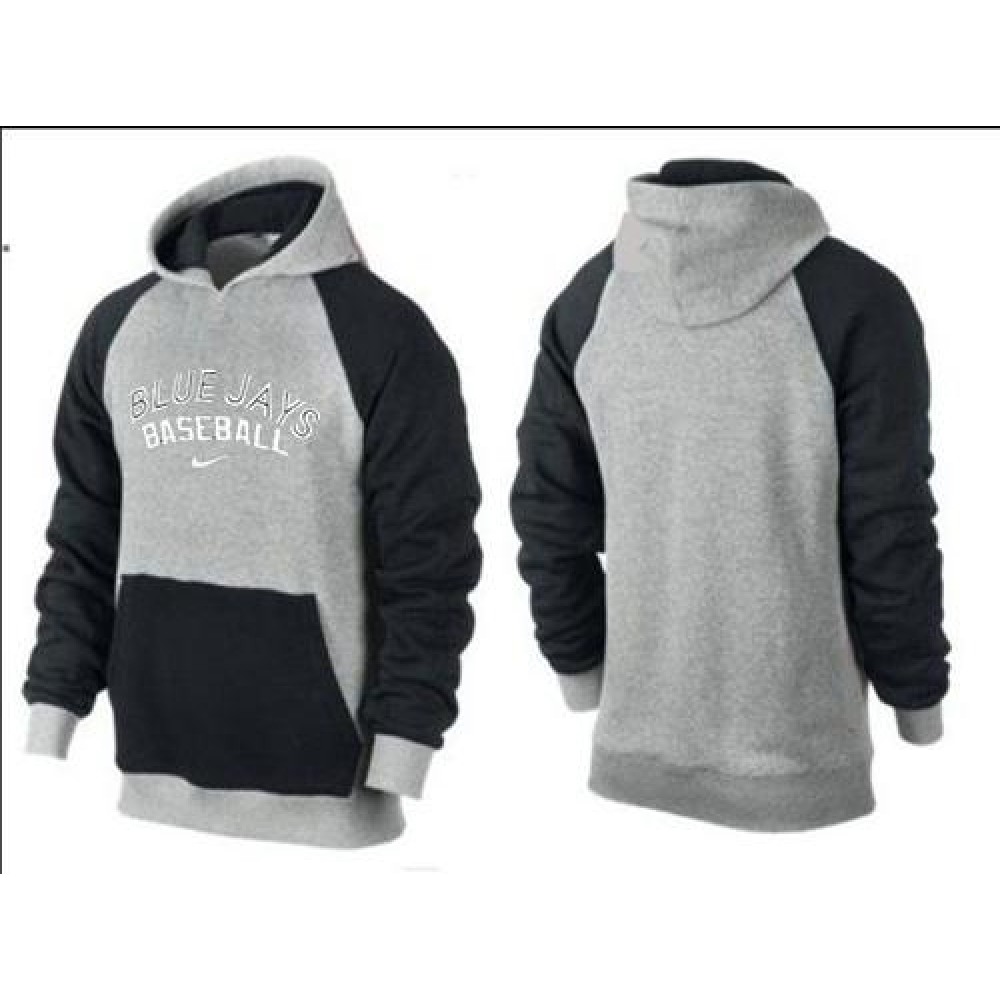 Toronto Blue Jays Pullover Hoodie Grey & Black 1